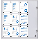 Artikelbild 1 für Showdown® Displays Schaukasten Economy XS silber 12x DIN A4, Artikelnummer 570580
