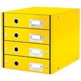 Artikelbild 1 für LEITZ Schubladenbox Click & Store gelb 60490016, DIN A4 mit 4 Schubladen, Artikelnummer 916876