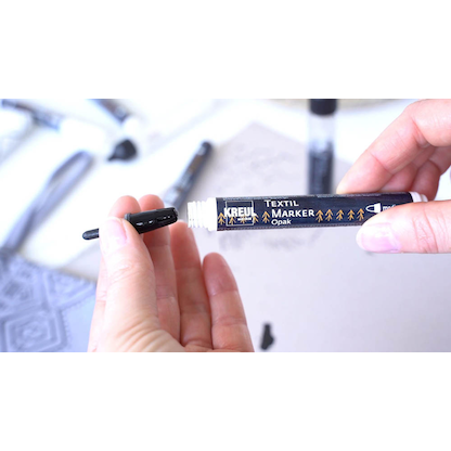 Artikelbild 7 für KREUL Opak Medium Textilmarker schwarz 2,0 - 4,0 mm, 1 St., Artikelnummer 115099