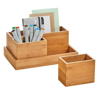Artikelbild 24 für Zeller Schreibtisch-Organizer 4tlg-Set natur Bambus 3 Fächer 28,0 x 17,7 x 11,0 cm, Artikelnummer 685273
