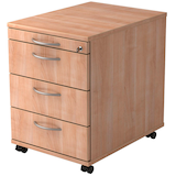 Artikelbild 1 für HAMMERBACHER AC30 Rollcontainer nussbaum 4 Auszüge 42,8 x 58,0 x 59,0 cm, Artikelnummer 982898