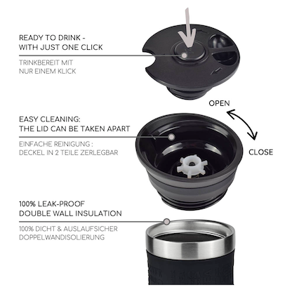 Artikelbild 4 für Milu Isolierbecher schwarz 370,0 ml, Artikelnummer 859932