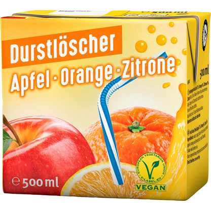 Artikelbild 1 für DURSTLÖSCHER Fruchtsaftgetränk Apfel, Orange, Zitrone 0,5 l, Artikelnummer 423359