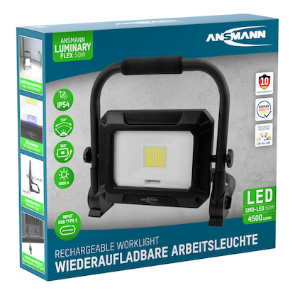 Artikelbild 4 für ANSMANN FL50W-R Akku-LED-Baustrahler schwarz 50 W, Artikelnummer 629248