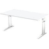 Artikelbild 1 für HAMMERBACHER US16 höhenverstellbarer Schreibtisch weiß rechteckig, C-Fuß-Gestell weiß 160,0 x 80,0 cm, Artikelnummer 865497