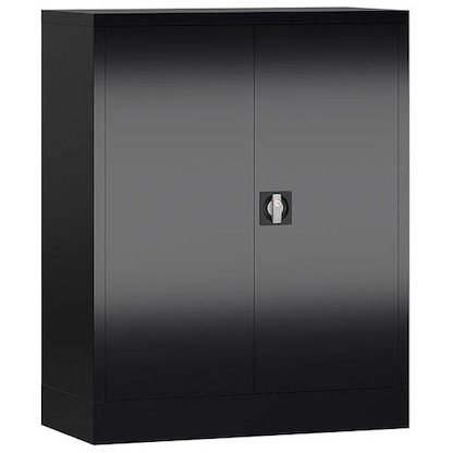 Artikelbild 2 für ClassiX Metallschrank X-530319 tiefschwarz 80,0 x 38,0 x 100,0 cm, aufgebaut, Artikelnummer 183869