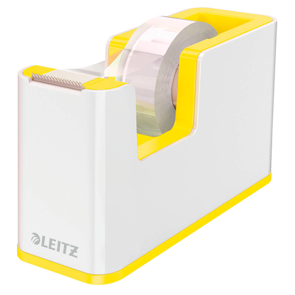 Artikelbild für AKTION: LEITZ Tischabroller WOW Duo Colour perlweiß/gelb mit Prämie nach Registrierung, Artikelnummer 235026