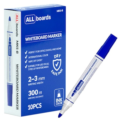 Artikelbild 24 für ALLboards Whiteboard-Marker-Set blau 2,0 - 3,0 mm, 10 St., Artikelnummer 503167