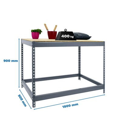 Artikelbild 2 für Simonrack Werkbank SIMONWORK BASIC 1 grau 180,0 x 90,0 x 90,0 cm, Artikelnummer 979944