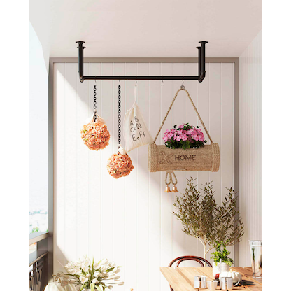 Artikelbild 4 für SONGMICS Wandgarderobe schwarz Metall 112,0 x 29,3 cm, Artikelnummer 290599