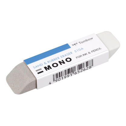 Artikelbild 18 für Tombow Radiergummi MONO SAND & RUBBER ERASER weiß, grau, 1 St., Artikelnummer 399129