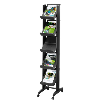 Artikelbild 2 für PAPERFLOW Prospektregal schwarz DIN A4 5 Fächer, Artikelnummer 589705