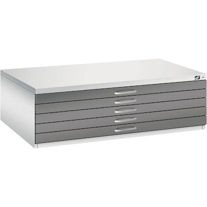 Artikelbild 4 für CP 7200 Planschrank lichtgrau, stahlgrau 5 Schubladen 135,0 x 96,0 x 42,0 cm, Artikelnummer 682563