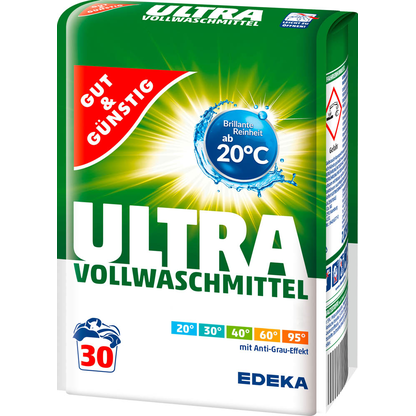 Artikelbild für GUT&GÜNSTIG ULTRA Waschmittel Pulver, 2,025 kg, Artikelnummer 990733