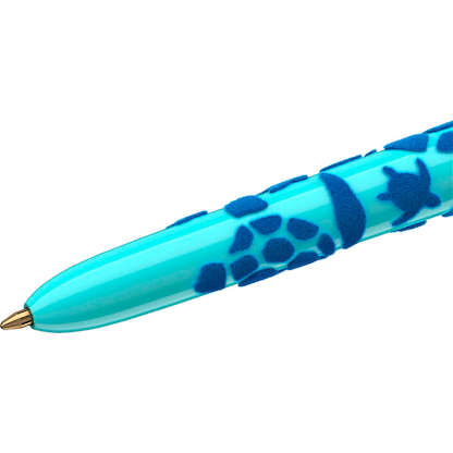 Artikelbild 6 für BIC 4-Farben-Kugelschreiber Velours mehrfarbig, Schreibfarbe: blau, schwarz, grün, rot, 1 St., Artikelnummer 385098