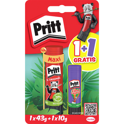 Artikelbild 23 für 1 + 1 GRATIS: Pritt Klebestifte 1x 43,0 g + GRATIS Klebestift lila 10,0 g, Artikelnummer 619878