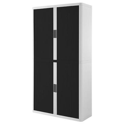 Artikelbild 3 für PAPERFLOW easyOffice Rollladenschrank weiß, schwarz ohne Fachböden 110,0 x 41,5 x 204,0 cm, Artikelnummer 147017