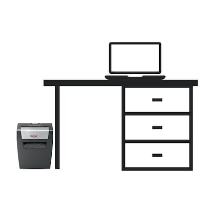 Artikelbild 7 für Rexel Momentum X308 Aktenvernichter mit Partikelschnitt P-3, 5 x 42 mm, bis 8 Blatt, schwarz, Artikelnummer 875056