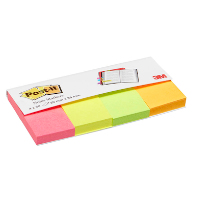 Artikelbild 20 für Post-it® Notes Markers Haftmarker farbsortiert 4x 50 Streifen, Artikelnummer 579227