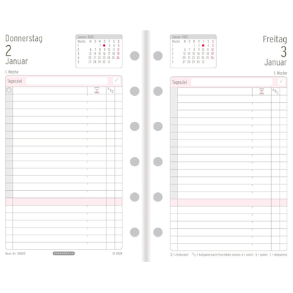 Artikelbild 2 für CHRONOPLAN Kalendereinlage 2025 Tagesplan Mini (7,9 x 12,5 cm), Artikelnummer 354779