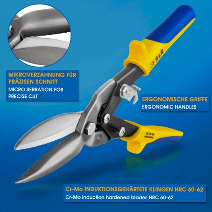 Artikelbild 6 für S&R Blechschere Aviation-Serie gelb, blau 29,0 cm, Artikelnummer 316186