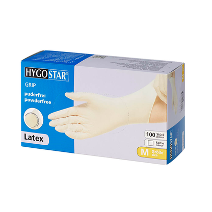 Artikelbild 2 für HYGOSTAR unisex Einmalhandschuhe GRIP weiß Größe M, 100 St., Artikelnummer 597872