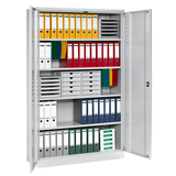 Artikelbild 1 für Gürkan Metallschrank 100157 lichtgrau 120,0 x 42,0 x 195,0 cm, aufgebaut, Artikelnummer 607424