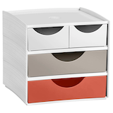Artikelbild 1 für cep Schubladenbox TERRA NOVA weiß, sand, terracotta 1032112391, mit 4 Schubladen, Artikelnummer 528819