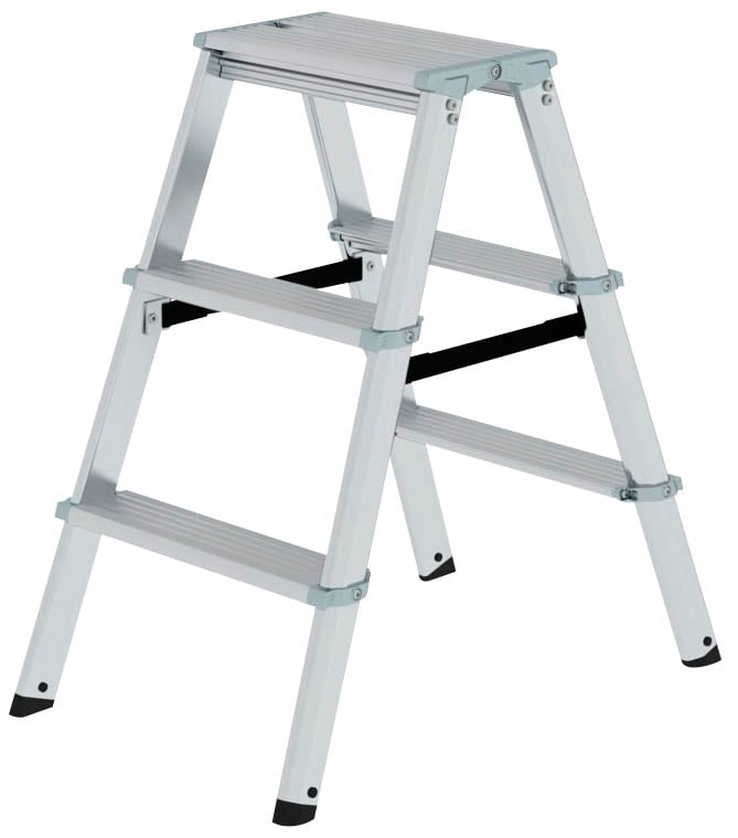 MUNK Klapptritt 11233 silber 2x 3 Stufen, H: 69,0 cm | office discount