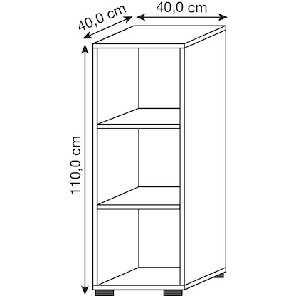 Artikelbild 3 für HAMMERBACHER Aktenregal 934RE grafit 40,0 x 40,0 x 110,0 cm, Artikelnummer 993329