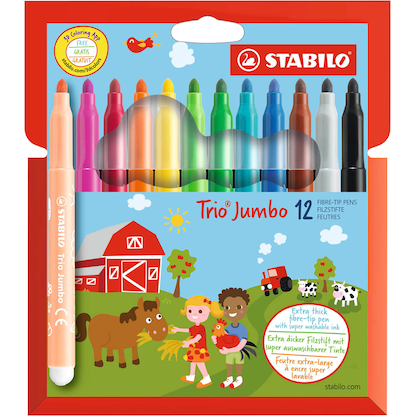 Artikelbild 7 für STABILO Trio Jumbo Filzstifte farbsortiert, 1 St., Artikelnummer 744811