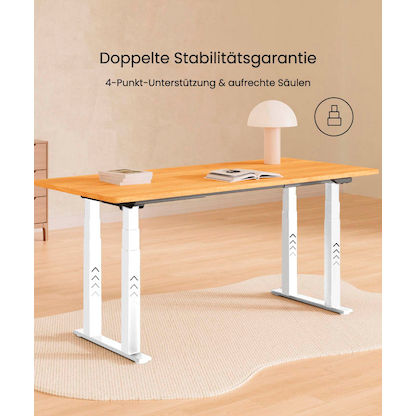 Artikelbild 2 für FlexiSpot E7 Plus elektrisch höhenverstellbares Schreibtischgestell weiß ohne Tischplatte, Kufen-Gestell weiß 99,0 - 159,0 x 68,0 cm, Artikelnummer 656529