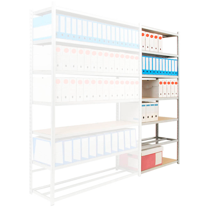 Artikelbild 6 für Manorga Anbau-Schwerlastregal EPSILINE ASZ2510607SAAA099 silber 100,0 x 60,0 x 252,0 cm, Artikelnummer 268223