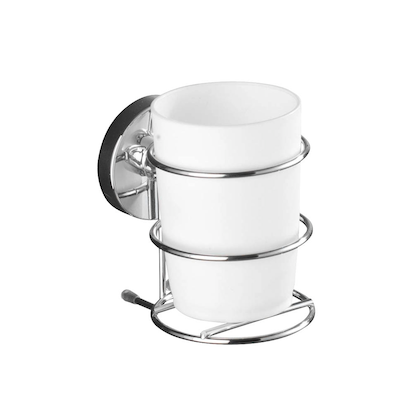 Artikelbild 2 für 2 WENKO Zahnputzbecher Milazzo silber, Artikelnummer 806887