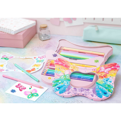 Artikelbild 4 für FABER-CASTELL Geschenkset Schmetterling Sparkle Buntstifte farbsortiert, 20 St., Artikelnummer 106326
