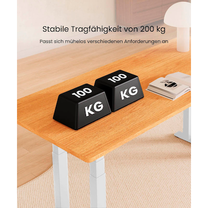 Artikelbild 3 für FlexiSpot E7 Plus elektrisch höhenverstellbares Schreibtischgestell weiß ohne Tischplatte, Kufen-Gestell weiß 99,0 - 159,0 x 68,0 cm, Artikelnummer 656529