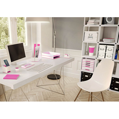 Artikelbild 2 für AKTION: LEITZ Tischabroller WOW Duo Colour perlweiß/pink mit Prämie nach Registrierung, Artikelnummer 311055