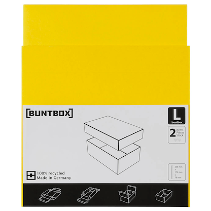 Artikelbild 5 für 2 BUNTBOX L Geschenkboxen 3,6 l gelb 26,6 x 17,2 x 7,8 cm, Artikelnummer 303832