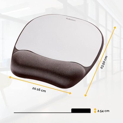 Artikelbild 6 für Fellowes Mousepad mit Handgelenkauflage Memory Foam silber, Artikelnummer 816041
