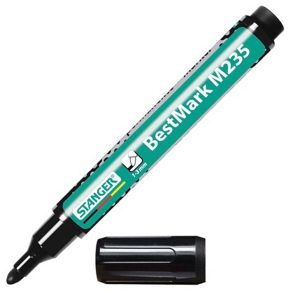 Artikelbild 6 für STANGER BestMark M235 Permanentmarker schwarz 1,0 - 3,0 mm, 1 St., Artikelnummer 436426