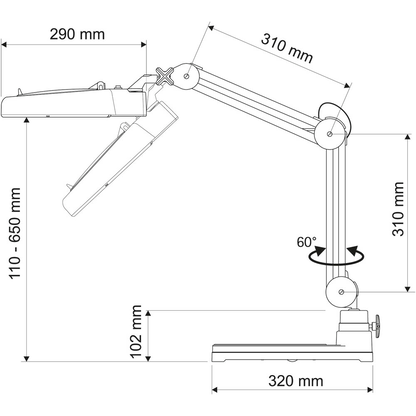 Artikelbild 2 für MAUL MAULviso Lupenleuchte weiß 8 W, Artikelnummer 463740