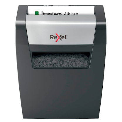 Artikelbild 5 für AKTION: Rexel Momentum X406 Aktenvernichter mit Partikelschnitt P-4, 4 x 28 mm, bis 6 Blatt, schwarz mit 10 Euro CashBack, Artikelnummer 875043