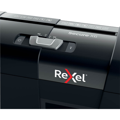 Artikelbild 8 für Rexel Secure X6 Aktenvernichter mit Partikelschnitt P-4, 4 x 40 mm, bis 6 Blatt, schwarz, Artikelnummer 437242