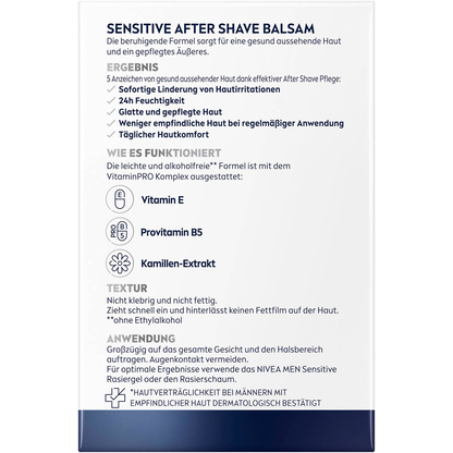 Artikelbild 2 für NIVEA MEN SENSITIVE After Shave Balsam 100,0 ml, Artikelnummer 579609