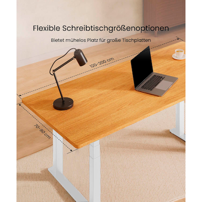 Artikelbild 5 für FlexiSpot E7 Plus elektrisch höhenverstellbares Schreibtischgestell weiß ohne Tischplatte, Kufen-Gestell weiß 99,0 - 159,0 x 68,0 cm, Artikelnummer 656529