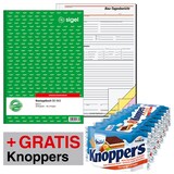 Artikelbild 1 für AKTION: SIGEL Bautagebuch Formularbücher SD063 + GRATIS Knoppers, 8 St., Artikelnummer 802116