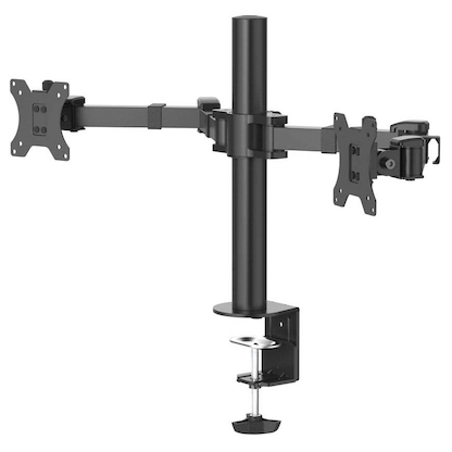 Artikelbild 2 für hama Monitor-Halterung FULLMOTION 00118494 schwarz für 2 Monitore, Tischklemme, Artikelnummer 676173