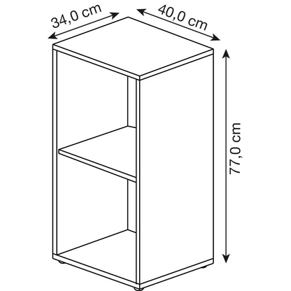 Artikelbild 2 für MÖBELPARTNER Aktenregal weiß 40,0 x 34,0 x 77,0 cm, Artikelnummer 856664