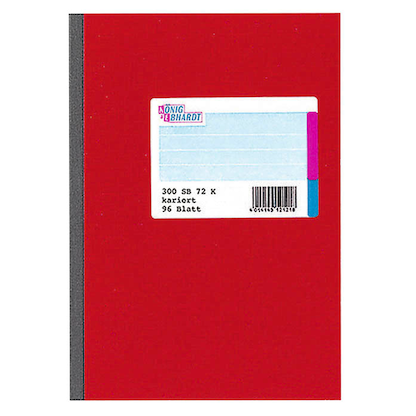 Artikelbild 2 für KÖNIG & EBHARDT Geschäftsbuch DIN A4 kariert, rot Softcover 192 Seiten, Artikelnummer 508648