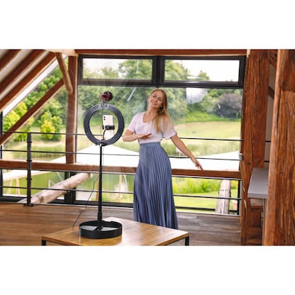 Artikelbild 3 für hama SpotLight FoldUp 102 II LED-Ringlicht mit Stativ schwarz 10,4 Watt, Artikelnummer 824728